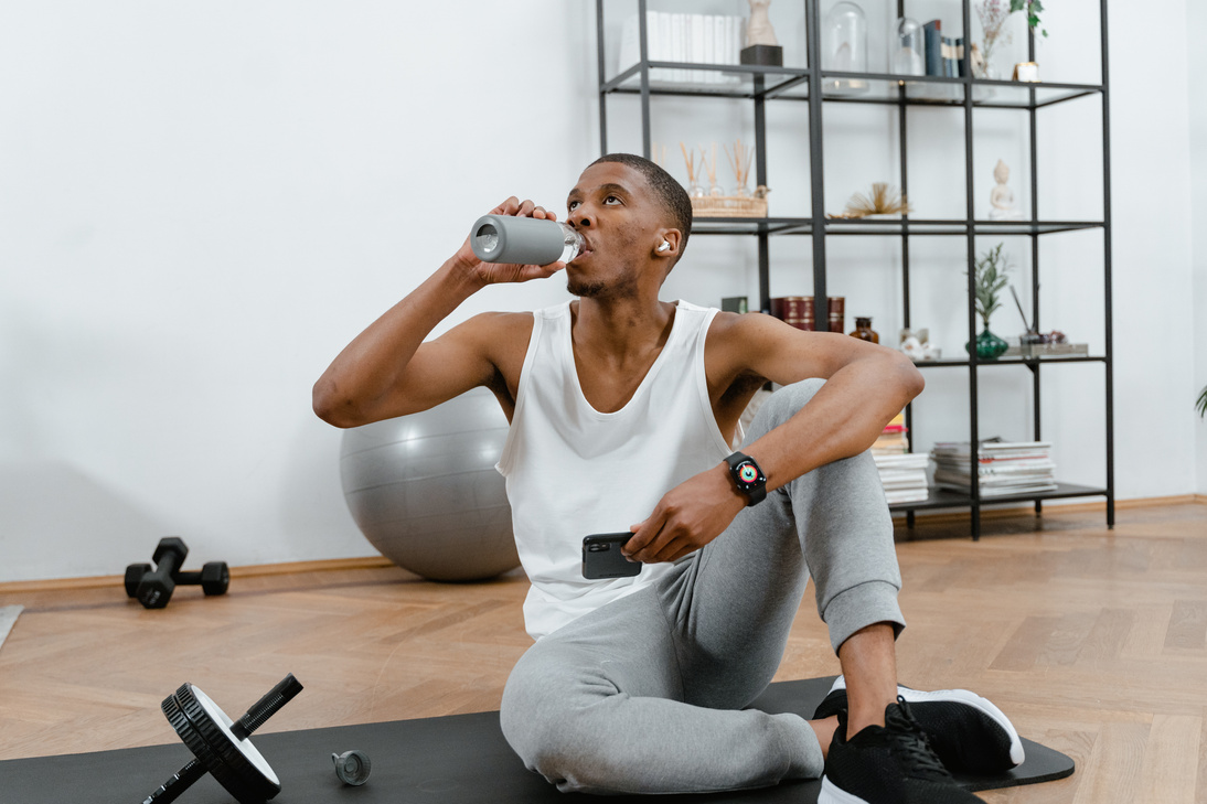 Man Drinking Water